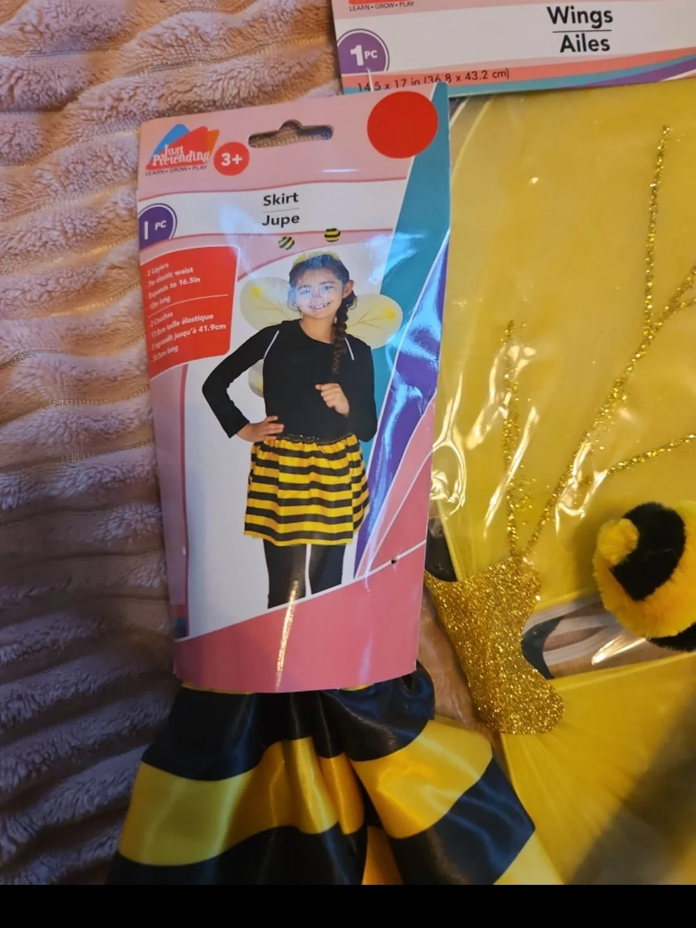 Kids Yellow & Black Bumblebee Costume Accessories Set